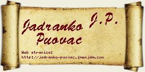 Jadranko Puovac vizit kartica
